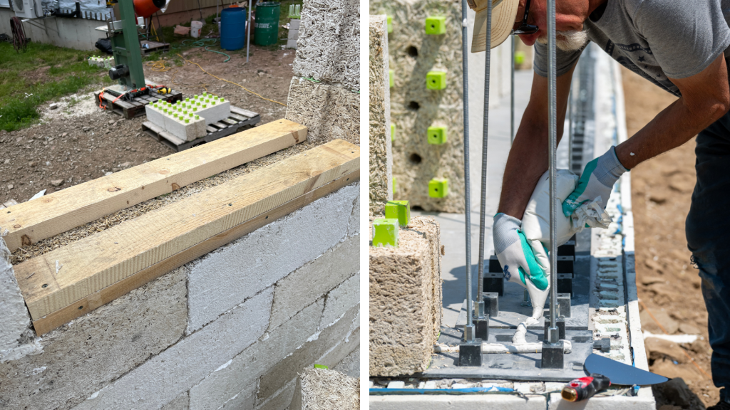 Completed Renewabuild hempcrete wall assembly